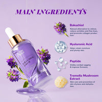 ANAI RUI ANAiRUi Christmas Gifts Bakuchiol Serum 50ml, Retinol Alternative Face Serum for Face and Neck, Hydrating, Smoothing, Anti Aging, with Hyaluronic Acid & Peptide