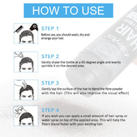 sefudun Natural Hair Building Fibres (BLACK) , Hair Fibres Powder Thinning Hair, Instantly Fill in 15 Sec |Unisex | 4 Shades- Hair Thickener and Topper Fine Hair