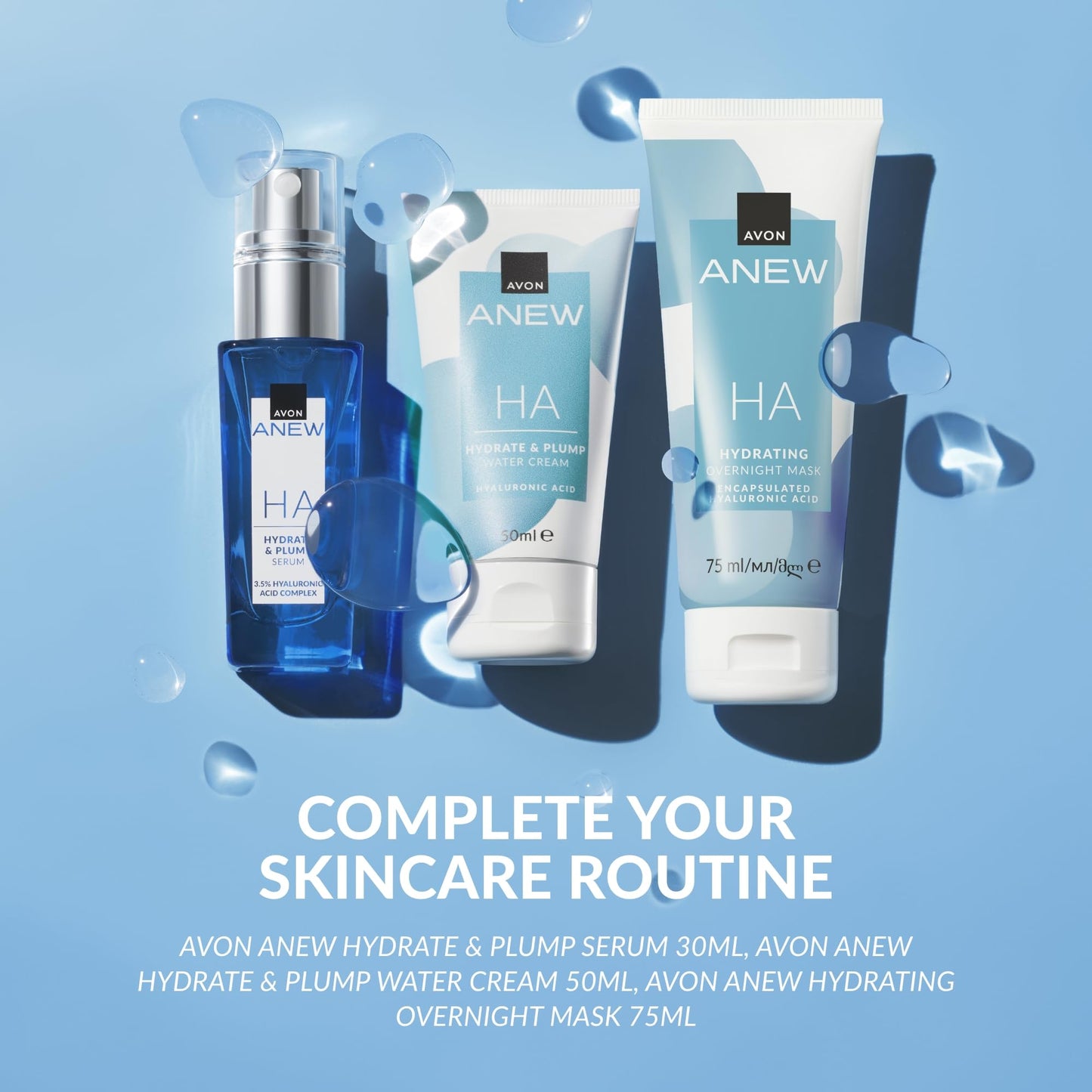 Avon Anew Hydrating Overnight Mask 75ml, Formulated with Hyaluronic Acid and Shea Butter to Boost Skin's Moisture and Reduce Fine Lines, Cruelty Free