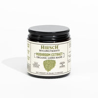 Hirsch Organic Lions Mane High Strength Extract Powder - Organically Grown in The EU - Non-GMO - No Added Fillers