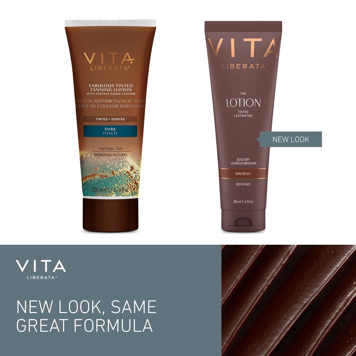 VITA LIBERATA Tinted Tan Lotion Dark 200ml & Mitt Bundle, Hydrating Tanning Lotion, Sun-Kissed Tan, Designed for Face & Body Use, Tinted, Lasting Tan, Streak Free Blend