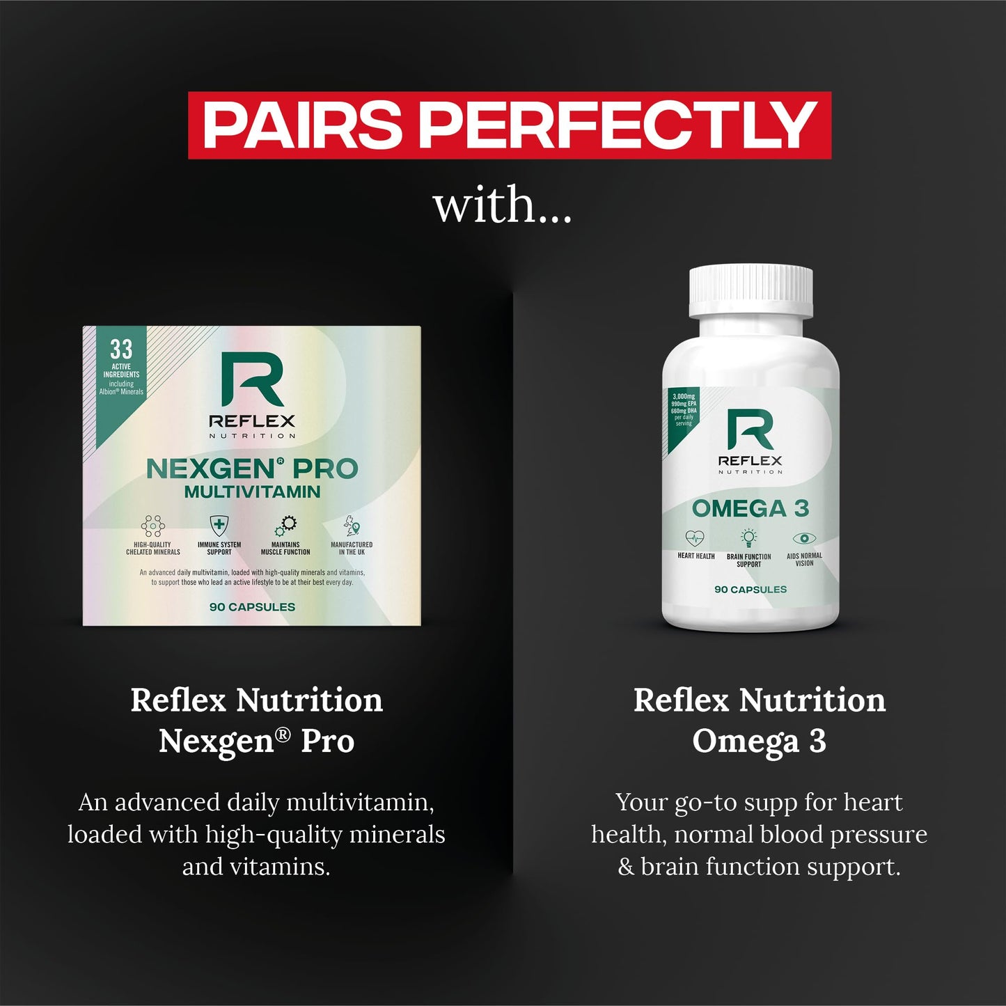 Reflex Nutrition Reflex Nutition Supergreens & Gut Support - 33 Active Ingredients - Prebiotics, Probiotics, Vitamins & Minerals - Immune Support, Reduce Fatigue & Bloating - Vegan Gut Health Supplement (90 Capsules)