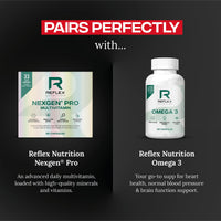 Reflex Nutrition Reflex Nutition Supergreens & Gut Support - 33 Active Ingredients - Prebiotics, Probiotics, Vitamins & Minerals - Immune Support, Reduce Fatigue & Bloating - Vegan Gut Health Supplement (90 Capsules)