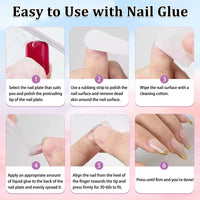 NLFOX Black Nails French Tip - Glitter False Nails with Glue - 24PCS Coffin Press on nails - Gothic Ballet Fake Nails - Stick on nails for Women Long Lasting - Medium Nail Tips Glue On
