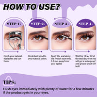 B&Qaugen Lash Bond and Seal Waterproof 10ML Eyelash Bond and Seal Lash Glue for Lash Clusters Black Lash Glue and Bond Super Strong Lash Extension Bond and Seal Long Lasting Bond and Lock 72 Hours(NewST-HEI)