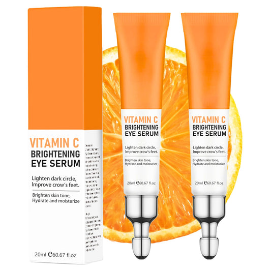 Trendyfave Vitamin C Eye Cream For Puffiness Eyes, Vit C Eye Cream For Dark Circles And Puffiness, Anti Wrinkle Vit C Serum For Women/Men Anti Aging (2PCS)