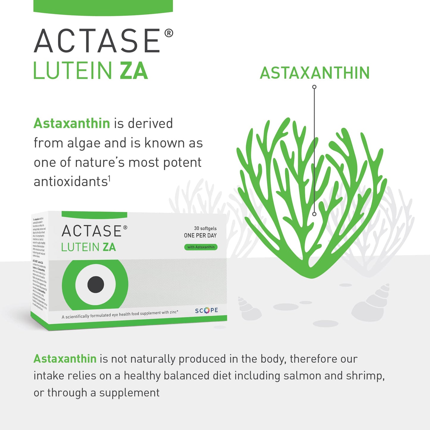 ACTASE Actase Lutein ZA - Scientifically Formulated Lutein and Zeaxanthin Eye Care Supplement with Added Vitamins to Maintain Healthy Vision - 30 Softgels