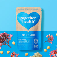 Bone Aid – Together Health – Plant-Based Calcium & Vitamins K2 & D3 – Vegan Friendly – Made in The UK – Pack of 6-360 Vegecaps