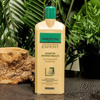 GEROVITAL Gerovital Anti-Dandruff Shampoo - Sebum-Regulating & Moisturizing Formula with Natural Extracts | For Sensitive Scalp & Clean Hair, Gerovital Tratament Expert 400 ml