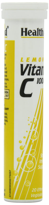 HealthAid Vitamin C 1000mg - Effervescent (Lemon Flavour) - 20 Tablets
