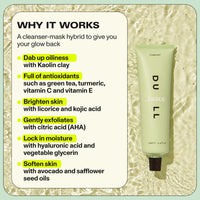 Faace Dull Daily Cleanser & Face Mask As Seen On Dragons Den - Brighter, Smoother, Radiant Skin - Kaolin Clay, Green Tea, Vitamins C & E - Made in UK - Vegan & Organic Skincare 100ml