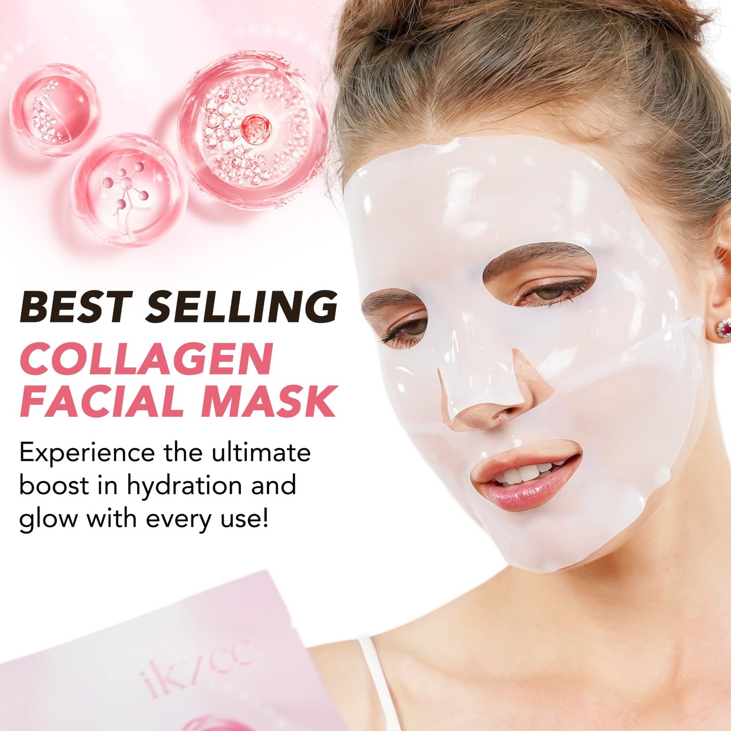 Collagen Mask 8 Pack, Collagen Face Mask, Deep Collagen Anti Wrinkle Lifting Mask Collagen Mask Overnight