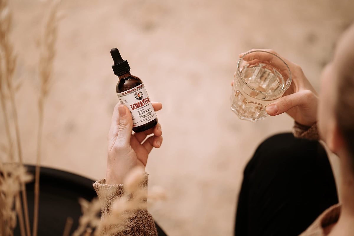 Hawaii Pharm Lomatium (Lomatium Dissectum) Dry Root Alcohol-Free Liquid Extract Glycerite 120 ml