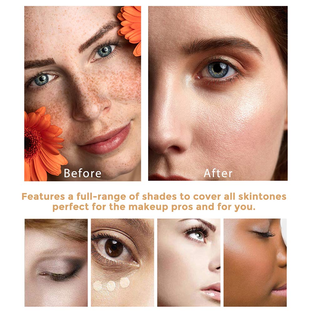 Tioueo Color Changing Foundation SPF15,2pcs for Seamless Tone Matching and Sun Protection,Long-Lasting Hydrating and Nourishing for All Ski