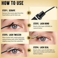 320Pcs Individual Lashes QUEWEL Cluster Lashes 20D+30D D Curl MIX9-16mm Individual Lash Extension Lash Clusters DIY Eyelash Extensions For Home Use (20D+30D 0.07D MIX9-16mm)