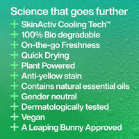 INEOS Hygienics INEOS Skin Science Deo Wipes - 15 wipes - All Day + All Night Freshness + Protection - Geranium + Mint - On-the-go Freshness - With SkinActiv Cooling Tech™ - Plant Powered