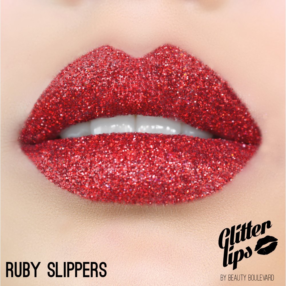 BEAUTYBLVD Glitter Lips, Cruelty Free Lip Kit - Ruby Slippers