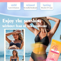 YANZEFEI Soothing Sun Cream SPF 50+++,Sunscreen spf 50,SPF50 Face Moisturizer,Sakura Extract &Vitamin C Sun Cream,Moisture Immediate UVA & UVB Protection,Fast-Absorbing,Face&Body Sunscreen Resist UV Rays,180ml