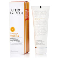 Super Facialist - Vitamin C + Brighten Skin Defence Daily Moisturiser, Face Cream For Skin Radiance & Moisture, Contains Hyaluronic Acid, Vegan Friendly, 75ml