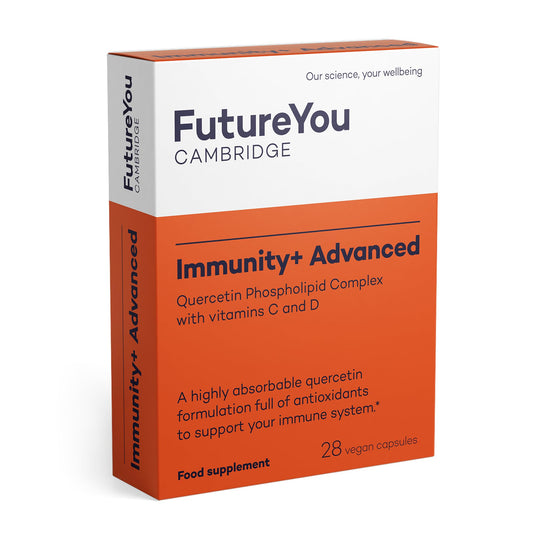 Immunity+ Advanced Capsules with Vitamin C & Vitamin D – Energy Supplement with Immune Support – 28 Day Supply – 5000mg Quercetin Supplement by FutureYou Cambridge