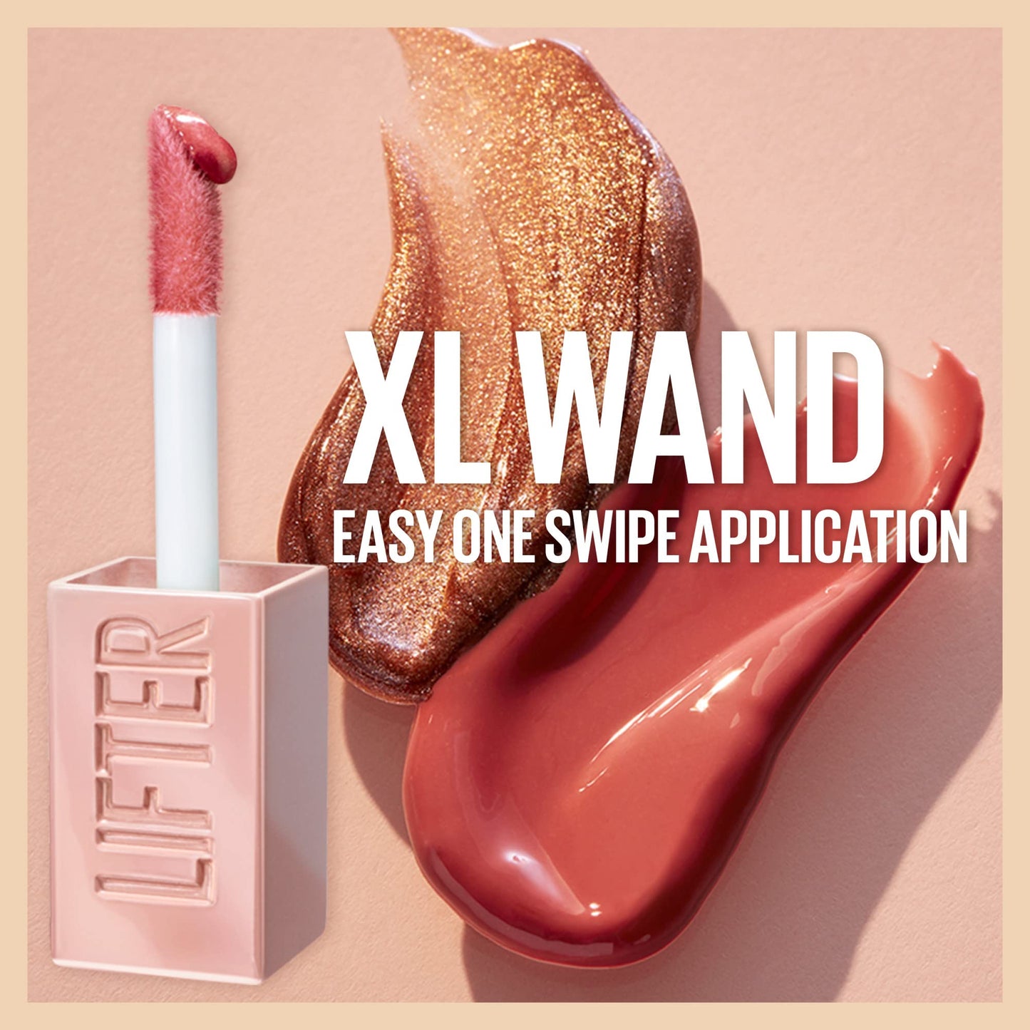 Maybelline Lifter Gloss Bronzed Lip Gloss, Lasting Hydration Formula With Hyaluronic Acid, Non Sticky, 018 Bronze