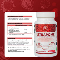 The Good Vitamin Company Ultrapome: 30 Vegetarian Capsules, Pomegranates + Live Cultures/Microbiome, Ellagitannins, Urolithin A Supplement, Cellular Health Complex for Mitochondrial Health, Mitophagy, Energy Support