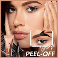 HERBENJOY Tattoo Brow Peel Off Eyebrow Gel,Peel Off Eyebrow Gel Tint with Exclusive Brush Head,Semi-Permanent Colour EyebrowDye,Waterproof Brow Tint Built-in Precise Applicator,Lasts Up 3 Days Dark Brown