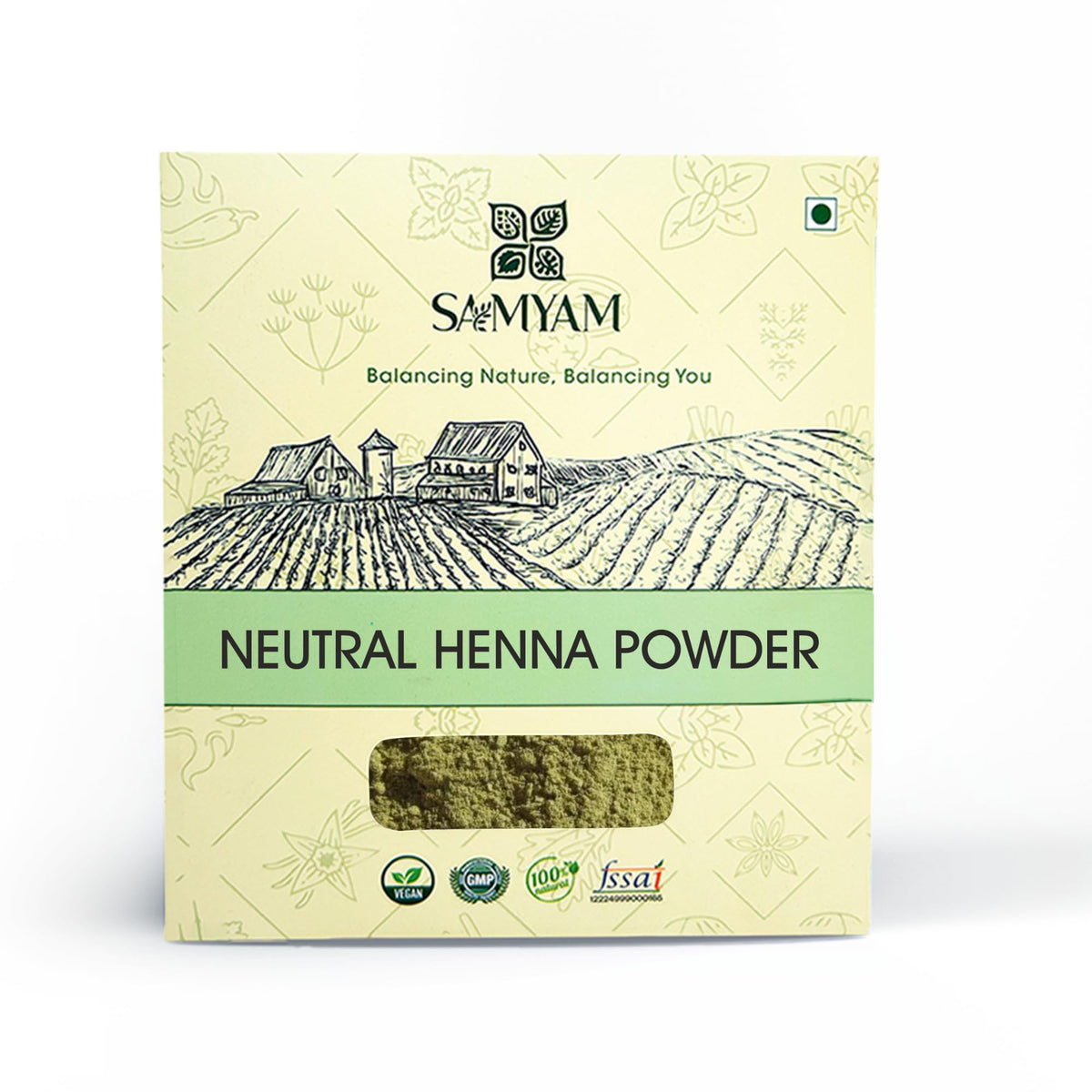SAMYAM Neutral Henna Powder/COLORLESS Henna/Cassia Henna - 200g Pack | Natural Hair Conditioner, PPD and Chemical Free