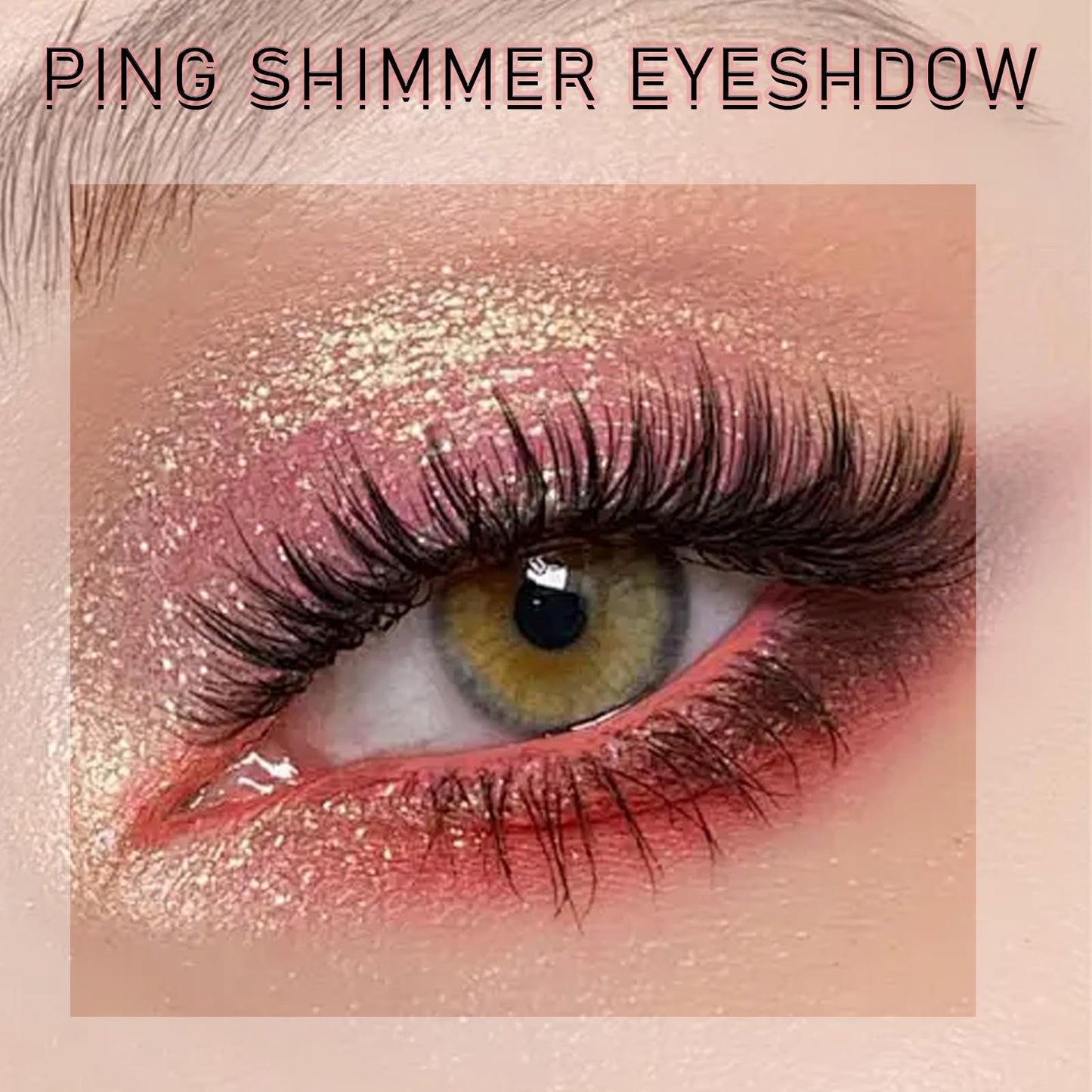 Pink Shimmer Eyeshadow Single Pink Eyeshadow Long-Lasting, Highly Pigmented Eye Shadows Waterproof Fine Powder Single Eye Shadow Palette Eyeshadow Make-Up for Women & Girls