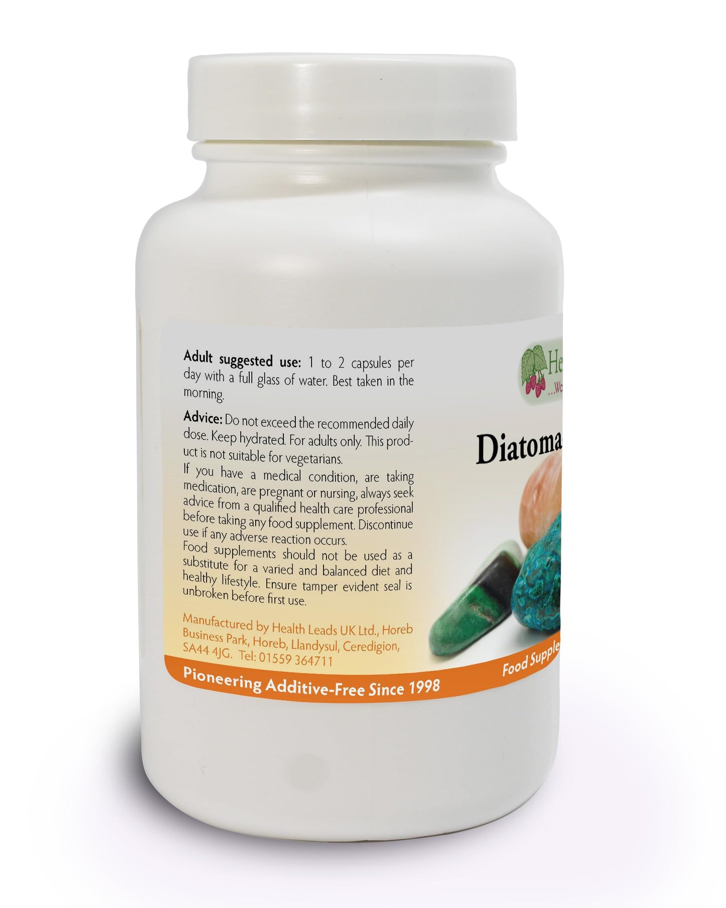 Health Leads ...Working With Nature Diatomaceous Earth 400mg x 100 Capsules (Pure Fresh Water Sourced Food Grade) Natural Amorphous Silica