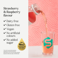 Symprove Liquid Live & Active Bacteria, Strawberry & Raspberry Flavour, Water-Based, Dairy & Gluten Free, Vegan (1 x 500ml)