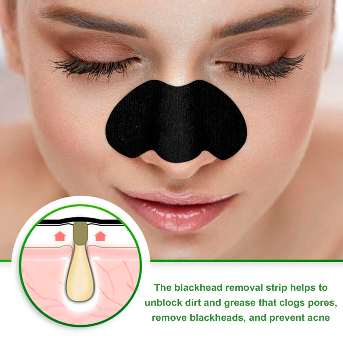 AWAVM Blackhead Remover Strips,Nose Strips, 80 Pcs Pore Strips for Blackheads, Nose Blackhead Remover Strips, Blackhead Removal Deep Cleansing Nose Pore Strips for Women Men