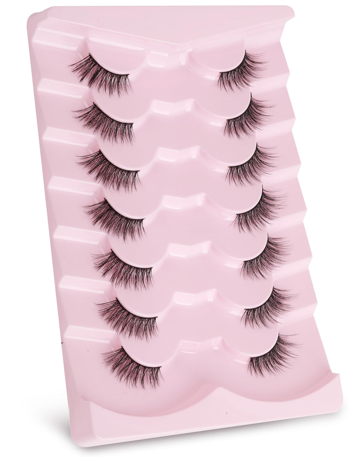 Onlyall Half Eyelashes Corner Lashes Natural Lashes Half Lashes Wispy End Lashes Corner Eyelashes 3/4 Lashes Clear Band Lashes 7 Pairs C19