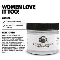 Copper Johns Old Ephraim Shea Butter Beard Balm for Men with Castor Oil, Vitamin E Oil, Argan Oil and Sea Minerals for Enhance the Softness, Shine, and Growth of Your Beard