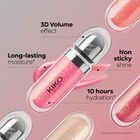 Kiko Milano KIKO Milano 3D Hydra Lipgloss 17 | Softening 3D Look Lip Gloss for Hydrating & Plumping Lips | Liquid Formula with Wand Applicator for Smooth, Glossy Shine & Comfortable Wear | Pearly Mauve