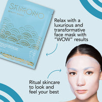 Hydration Boost Korean Face Mask - Bio-Cellulose Sheet with Rose, Honey Serum & Hyaluronic Acid - Luxury Facial Skincare Gift for Women, Vegan, Cruelty-Free by SKIMONO (4 Pack)