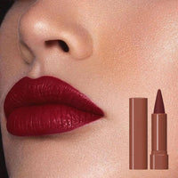 LYNTYAOU Retro Red Matte Lip Stick, Long Lasting Lipstick for Women, Hot Color Smooth Full-Coverage Moisturizing Waterproof Lip Pen, Deep Red Tinted Lip Balm Gift for Women