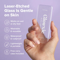 Glowxie Nano Glass Foot Files for Hard Skin – Callus Remover for Feet, Foot Scrubber & Foot Exfoliator – 2-in-1 Foot File & Heel Scraper for Wet & Dry Use – Pedicure Tool for Smooth Feet