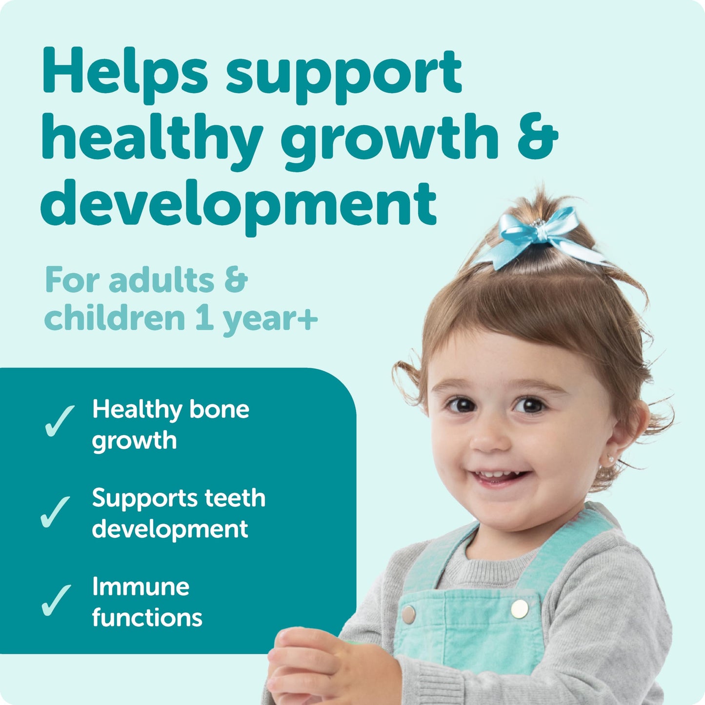 Ddrops One 10 µg 60 Drops - Daily Vitamin D3 Supplement for Kids & Adults. Support Bone Health & Immune System - No Large Capsules, No Preservatives, Non-GMO, Allergen-Friendly