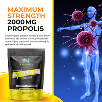 Nutrality Bee Propolis 2000mg | Maximum Strength, High in Antioxidants for Immune System Support, Natural Antibiotic | Vegetarian & Allergen Free | 180 Capsules
