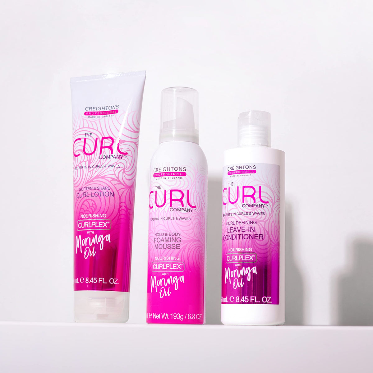 The Curl Company Soften and Shape Curl Lotion (250 ml) - De-frizzes and Leaves Hair Soft and Smooth, Ideal for Curls and Waves; Professionally Formulated with Curplex and Nourishing Moringa Oil