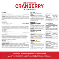 PH PROWISE Healthcare Double Strength Cranberry 20,000mg Added with Vitamin C - 90 Vegan Tablets I Easy to Swallow Tablets | GMO Free Ingredients I Made in UK by Prowise Healthcare