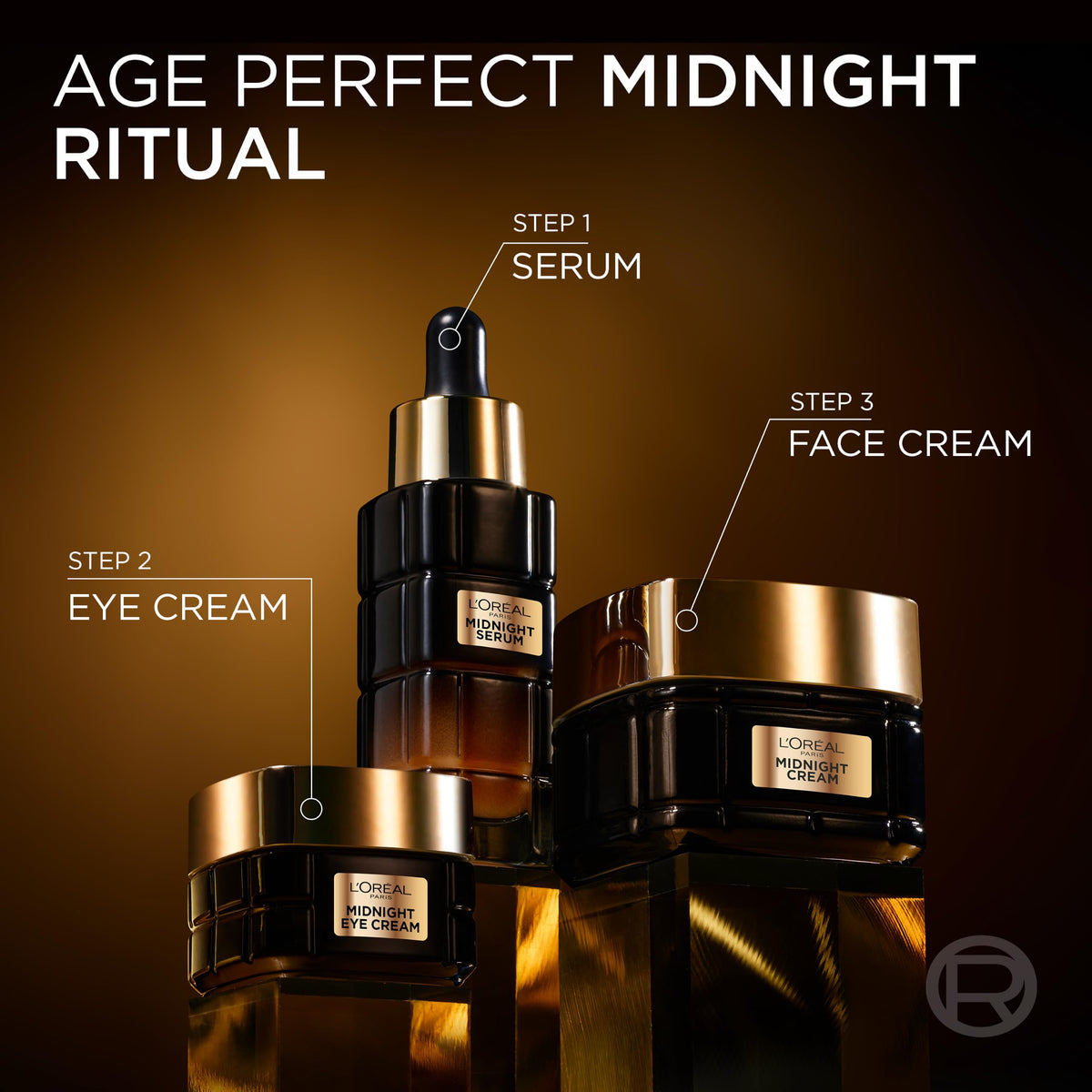 L'Oreal Paris Midnight Serum, Age Perfect Cell Renew, Night Serum, 30ml