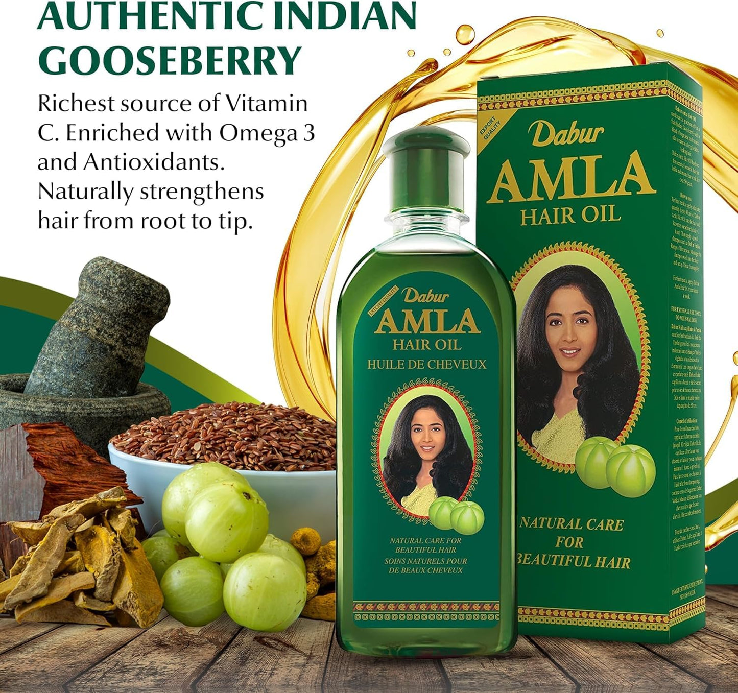 Dabur Amla Hair Oil - 100ml | For Strong, Long & Thick Hair | Nourishes Scalp | Controls Hair Fall, Strengthens Hair & Promotes Hair Growth