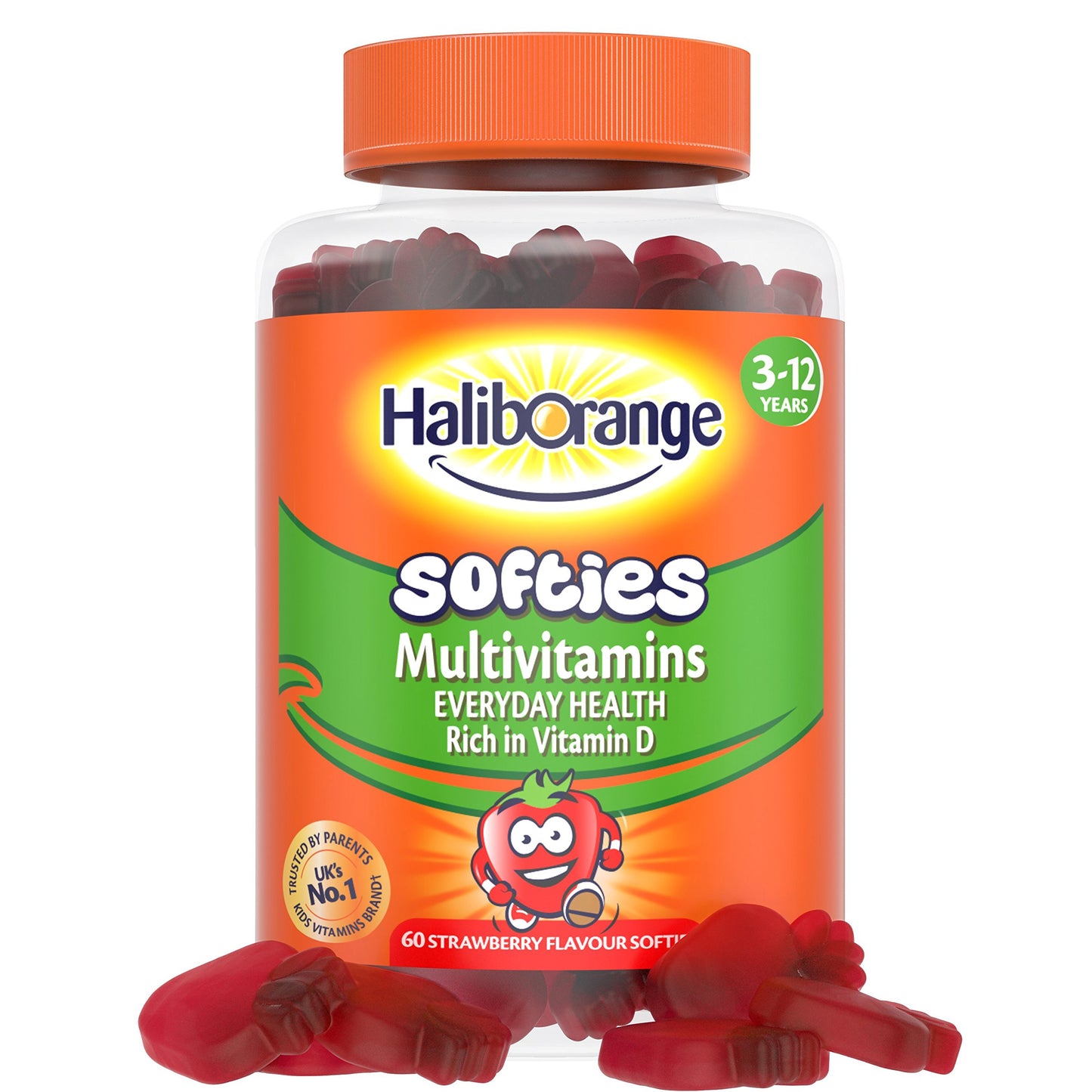 Haliborange Multivitamins Strawberry Fruit Softies, Gummy, 60 Multivitamins
