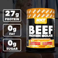 NXT Nutrition NXT Beef Protein Isolate 540g - High Protein Powder in Natural Amino Acids - Paleo, Keto Friendly - Dairy and Gluten Free | 540g | Mango & Orange