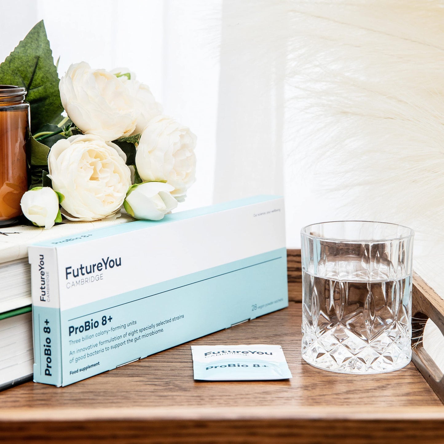 FutureYou ProBio 8+ (28 Powder Sachets) Probiotics for Gut Health, Probiotics for Women and Men, Gut Health Supplements with Lactobacillus Acidophilus W22 - Genuine FutureYou Cambridge Supplements