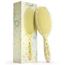 FRAMAR Framar No More Tangles Hairbrush - Detangle Hair Brush for Women, Men & Children, Detangler Hair Brush, Wet Detangle Hair Brush For Curly Hair - Floral Yellow
