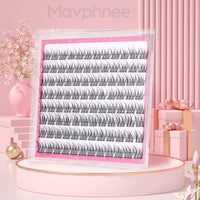 Natural Cluster Lashes Wispy CC Curl 9-11MM Mixed Lengths Eyelash Extension Individual 96 Pcs DIY Lash Extension at Home