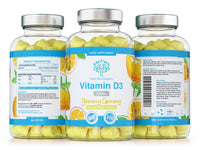 swiss bioenergetics Vitamin D3 Gummies 25µg 1000IU - 150 Natural Lemon Flavour Chewable Yummy Gummies - 5 Month Supply - Made in The UK